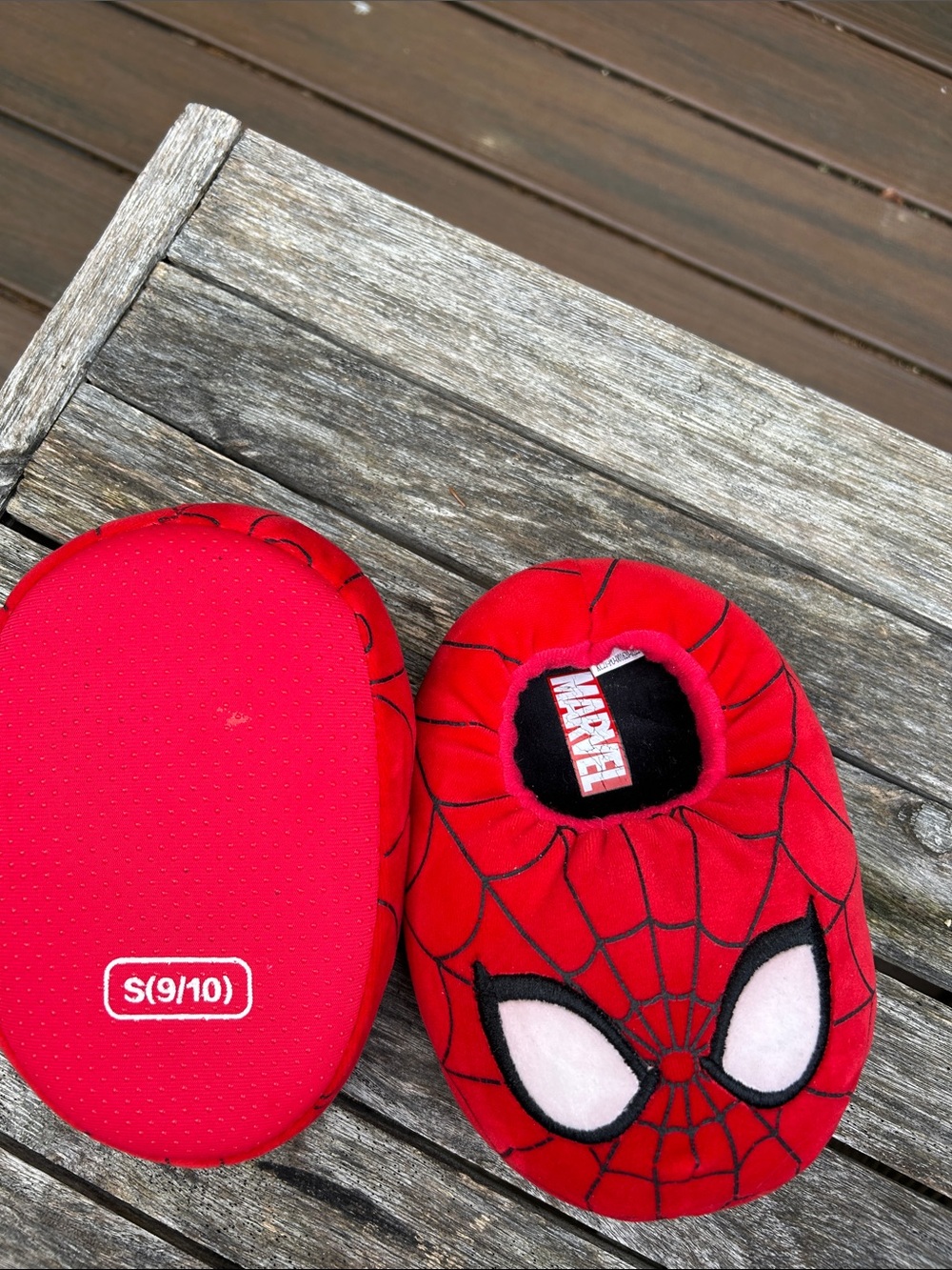 Marvel Red Spider-Man Kids Slip-On Slippers